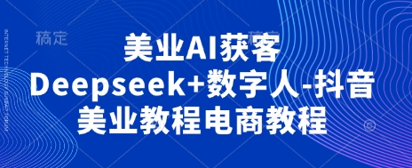 美业AI获客Deepseek+数字人-抖音美业教程电商教程-数梦链网络