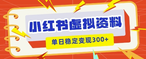 小红书虚拟项目新玩法，私域变现多张，教程+资料-数梦链网络